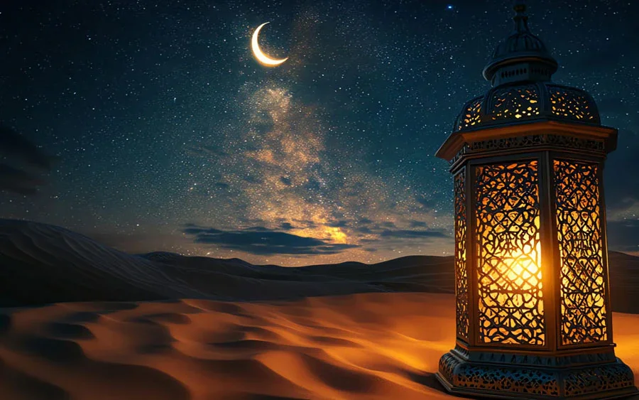 Starlit desert night at private camp